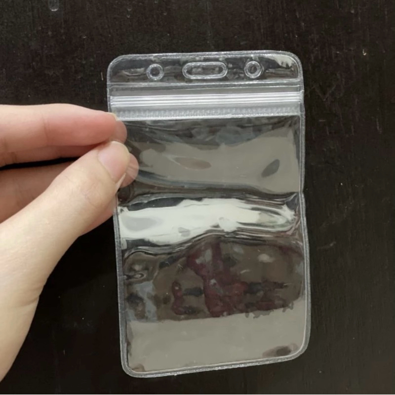 

Kantong plastik id card idcard bening klip berdiri ziplock
