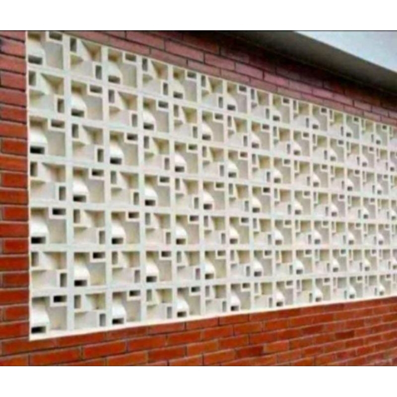 Loster beton minimalis/loster lubang angin motif emen