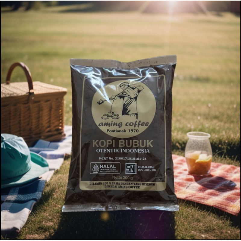 

Kopi bubuk Aming /kopi kampung uk200grm