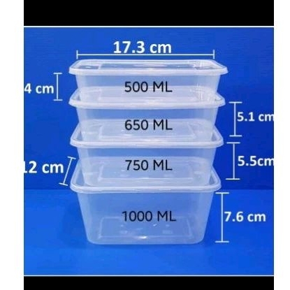 DM Persegi Panjang 25pcs / Thinwall / Wadah Plastik / Plastik Snack/ DM Sealer / Sealer DM / Sealer