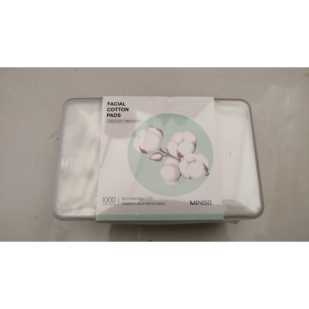 MINISO Facial Cotton Pads 1000 pcs / Kapas Toner Miniso/ Kapas Tipis Pembersih Make Up / Kapas Toner