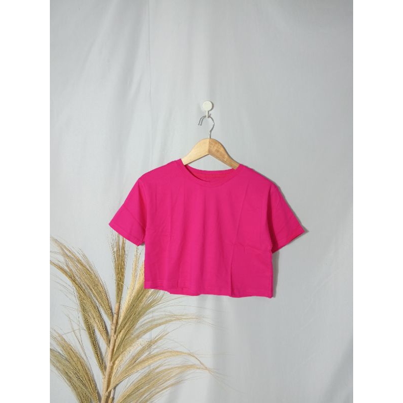 Crop Top Wanita Polos // Kaos Crop Polos