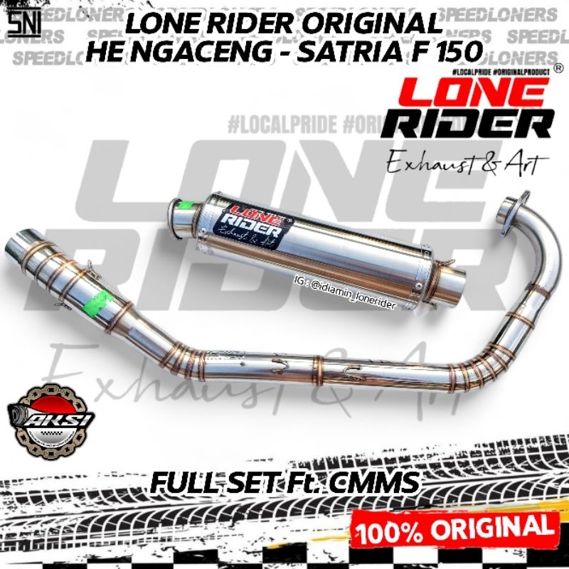 LONE RIDER ORIGINAL Knalpot LR Satria Fu HE Ngaceng Full System