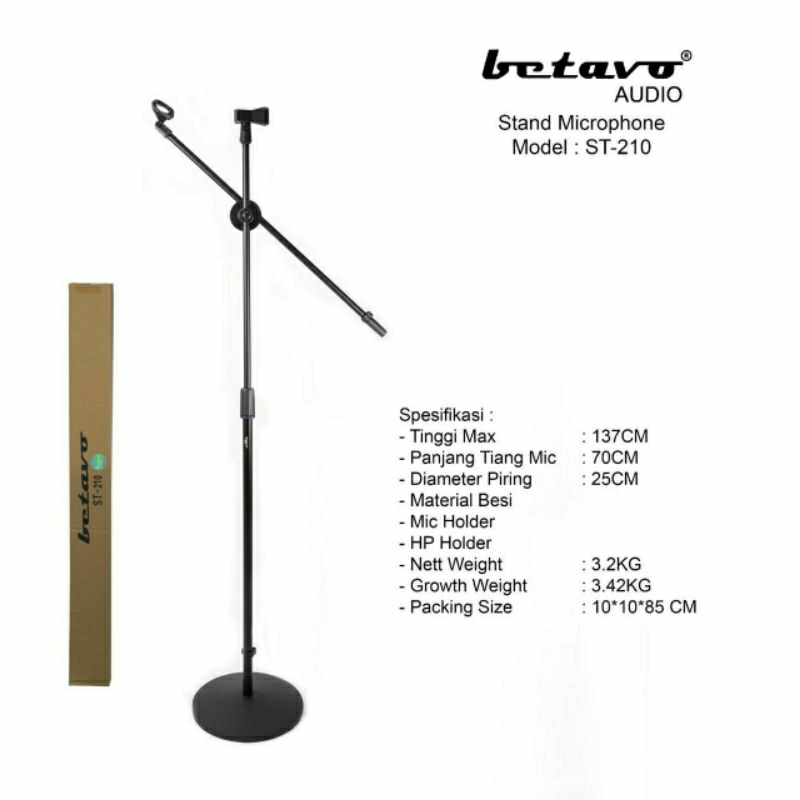 Stand mic kaki bulat Stand mic Betavo ST 210