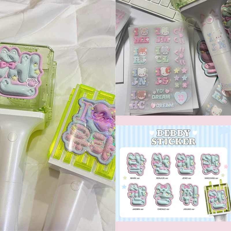 NCT LIGHSTICK DECO NAME STICKER FRAME PHOTO ID STIKER DIY LS