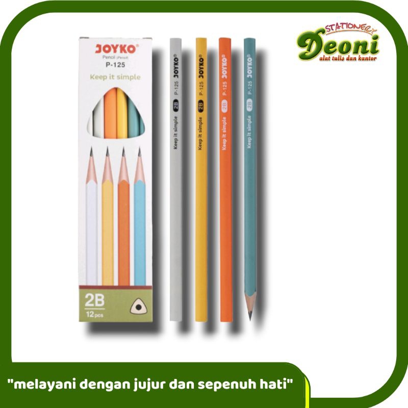 

Joyko Pencil 2B Keep It Simple P-125 ( 1 Lusin / 12pcs )