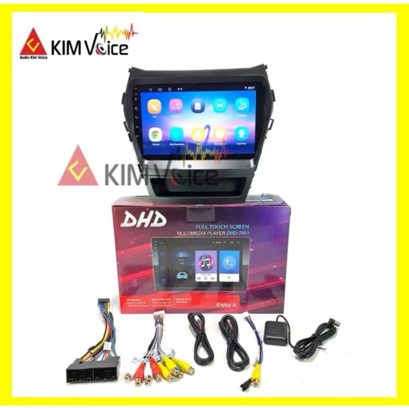 Head Unit Android DHD 7001 9 inch OEM Hyundai Santa Fe 2012 up + Soket pnp