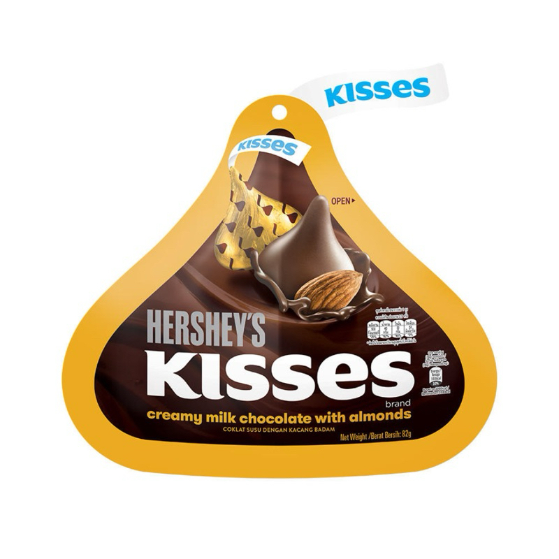 

hershey kisses creamy milk chocolate with almond 146 gram