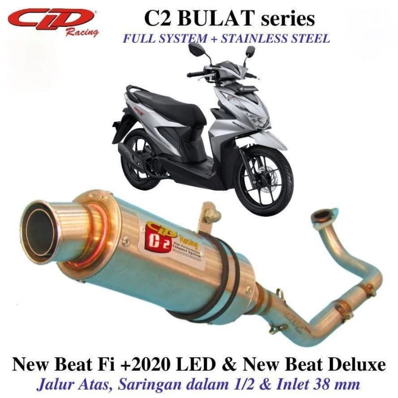 knalpot CLD RACING series beat new C2 oval C2 bulat CLD X MONSTER