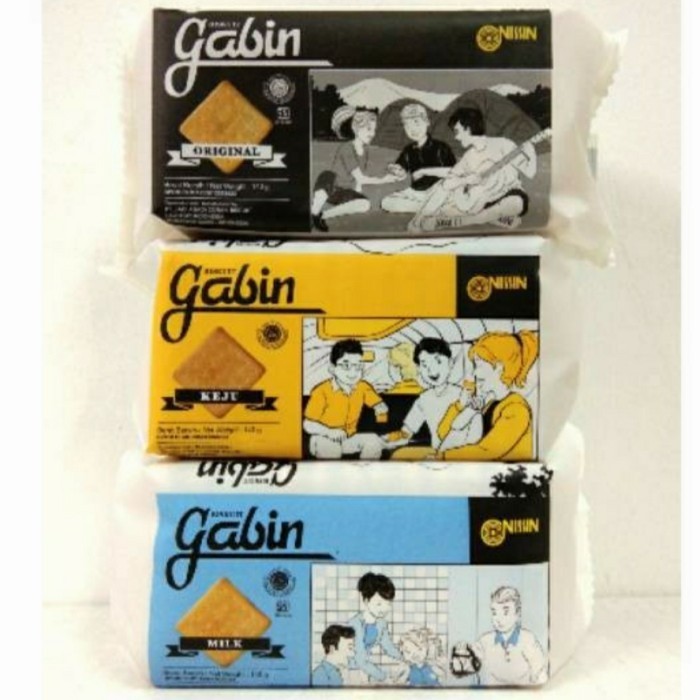 

Biskuit Nissin Gabin Original, Susu, Keju 140 Gram