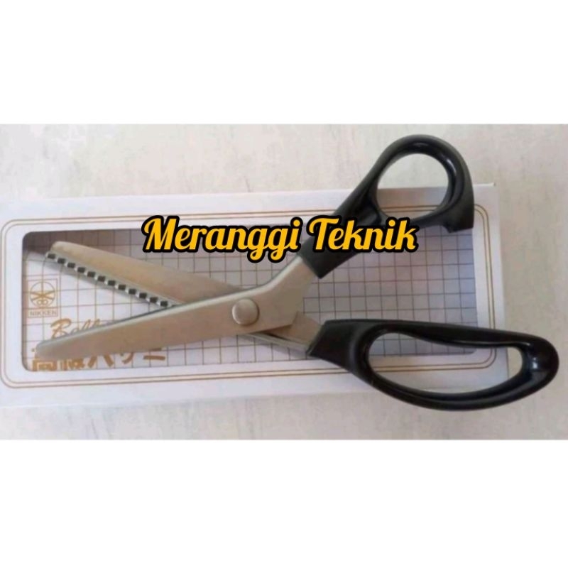 

id503 Gunting zigzag zik zak gunting kain janur rontal 9 inchi
