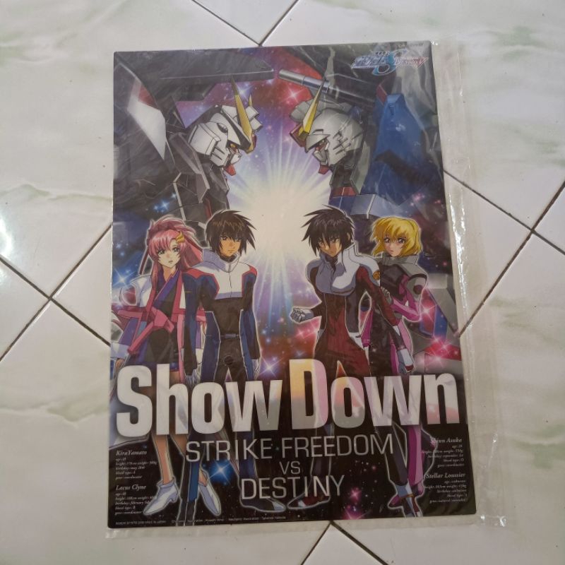 POSTER BANDAI MG 1/100 STRIKE FREEDOM DESTINY GUNDAM FULL BURST MODE OFFICIAL POSTER