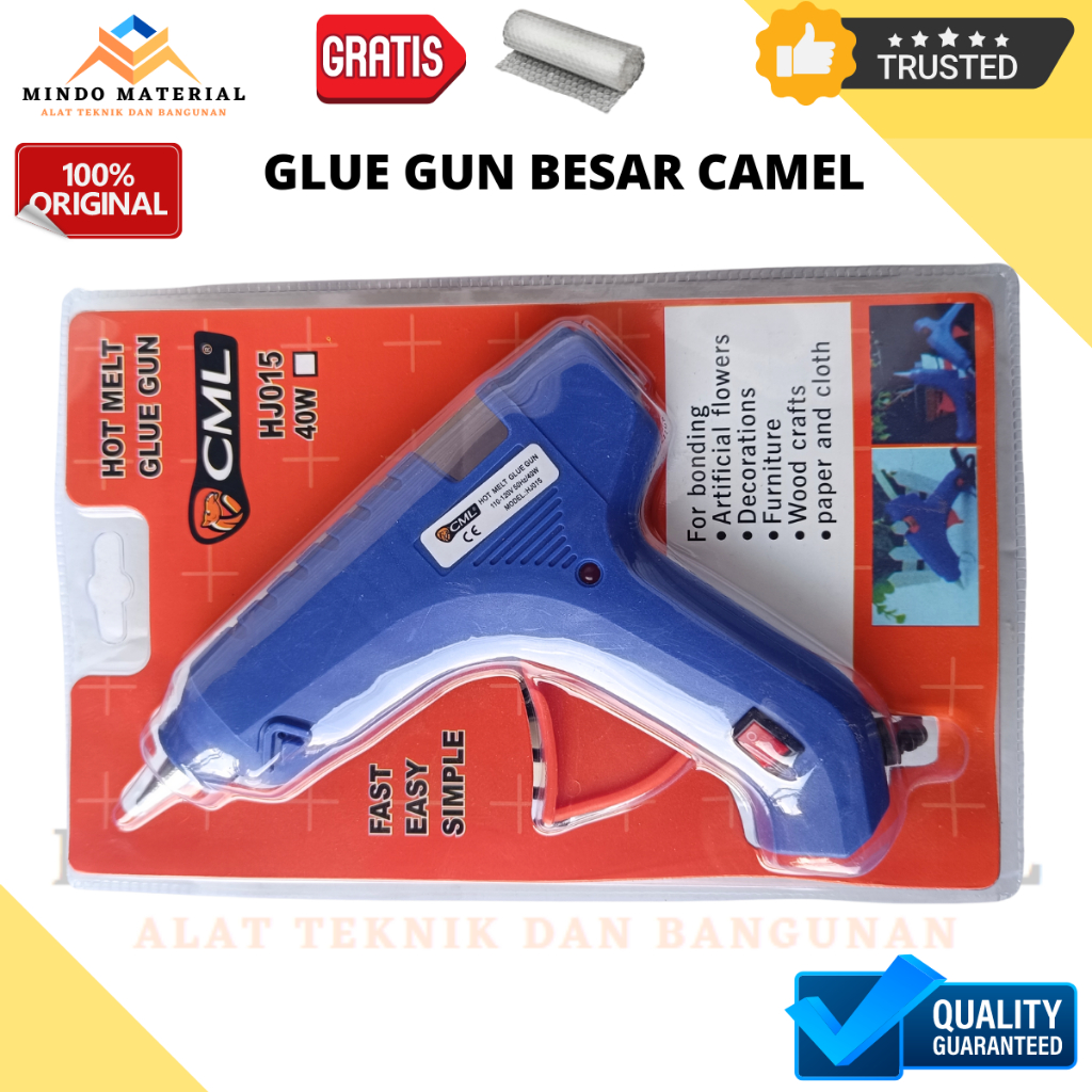 

Glue Gun Besar 40 Watt Alat Tembak Lem Bakar Stick CAMEL