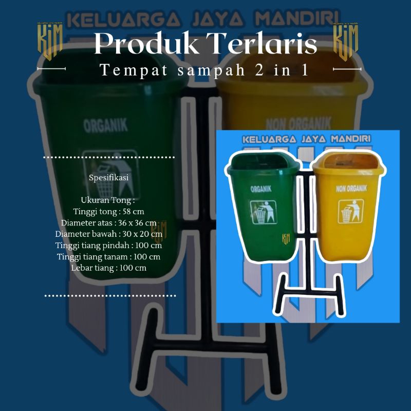 Tong sampah 2 in 1