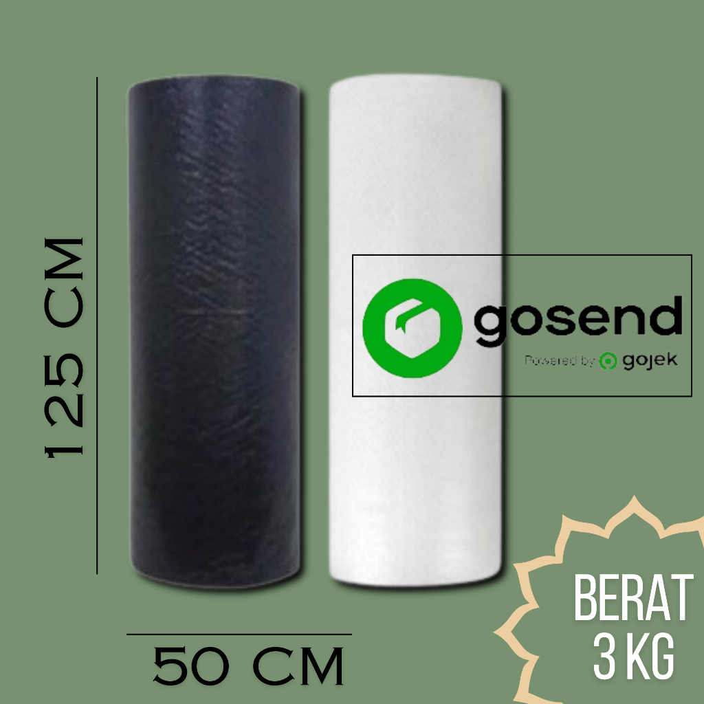 

BubbleWrap Bahan Grade A Hitam 3Kg Super Kuat Anti Trawang 1,25M x 50M Area Surabaya Barat