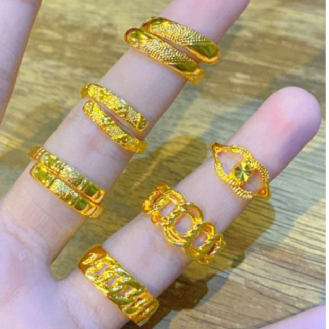 cincin jewelry mirip kuning emas 99