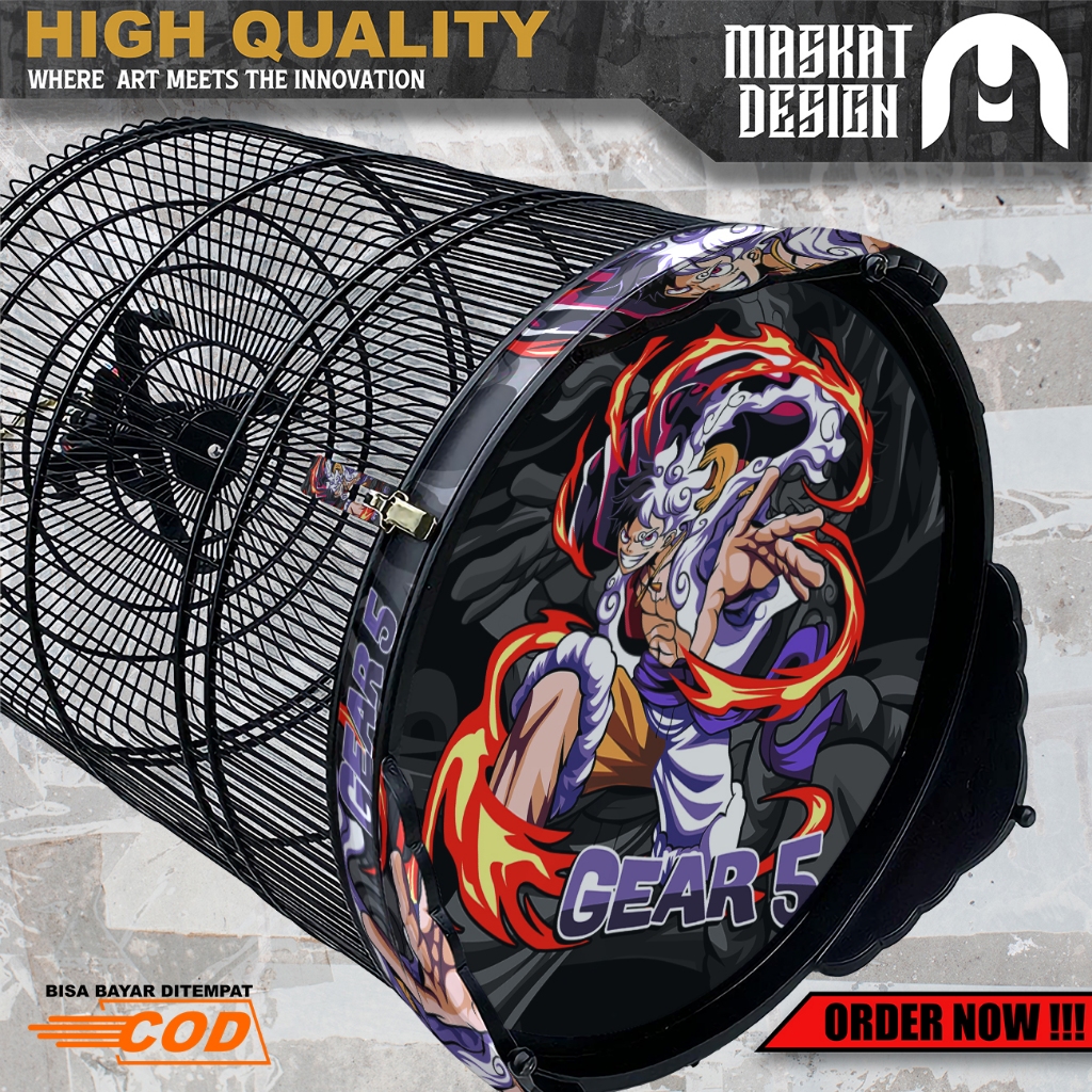 Stiker Decal Sangkar Burung Murai Kacer Tebok Bulat - Sticker Dekal Sangkar Murai Variasi Desain One