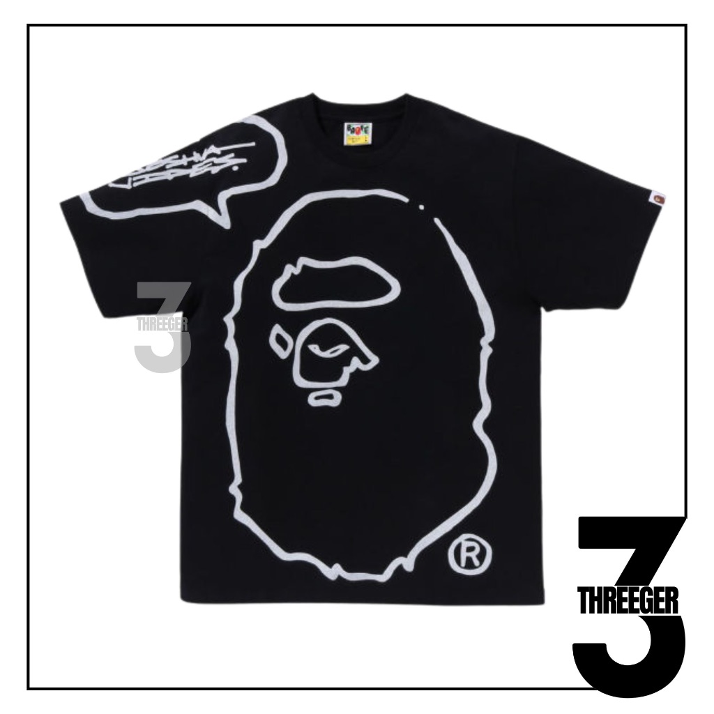 BAPE X Joshua Vides Ape Head Tee Black Original
