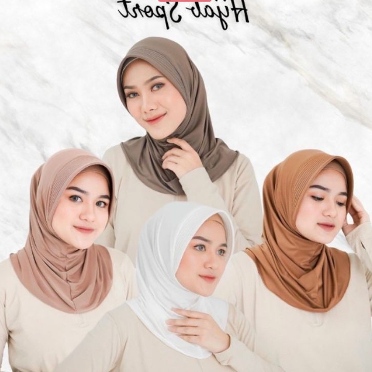( COD ) Jilbab Sport / Jilbab Instan / Bergo Sport / Hijab Sport / Hijab Bergo Size S - Warna Lengka