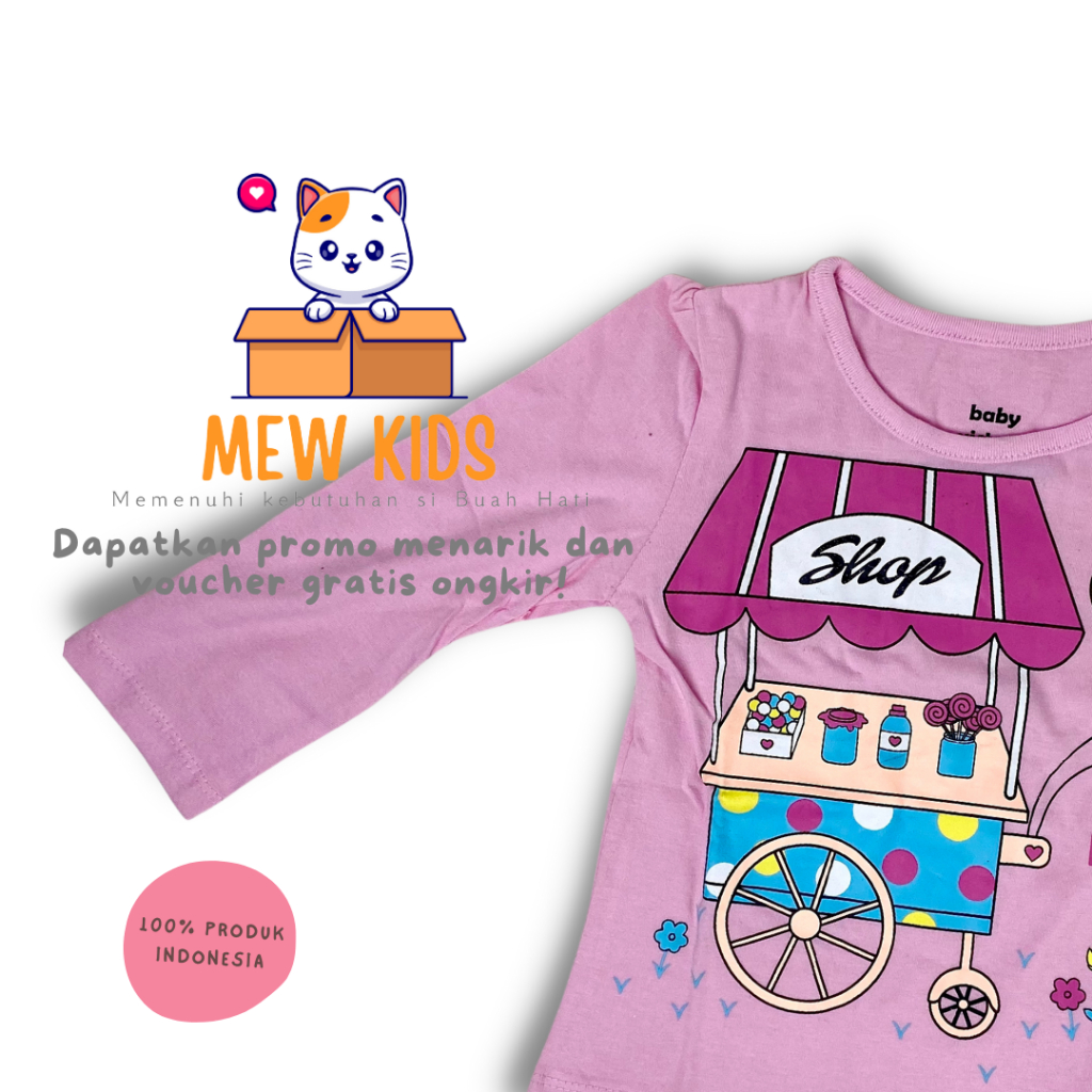 Kaos Anak Baby Victory Lengan Panjang Kaos Atasan Anak Cewek Panjang Ukuran 1