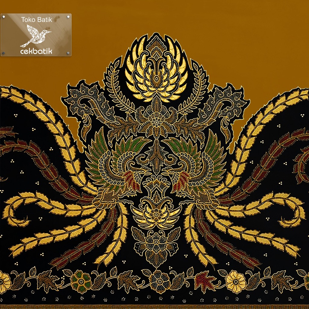 Kain Batik - Motif Burung Garuda Jawa Modern Spesial Ukuran Lebih Panjang (Kuning)
