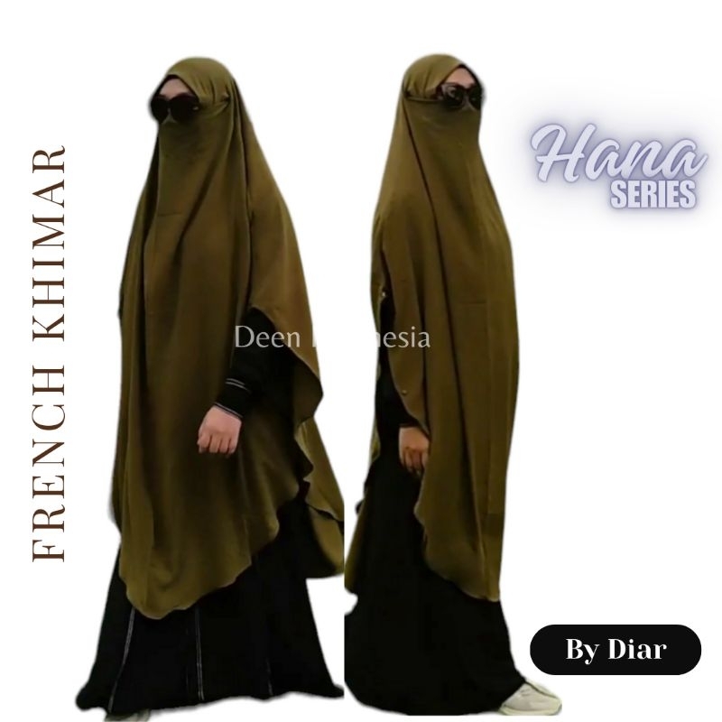 French Khimar/Khimar/fk Long Oval Hana Series Bahan Crinkle Cey Airflow Premium