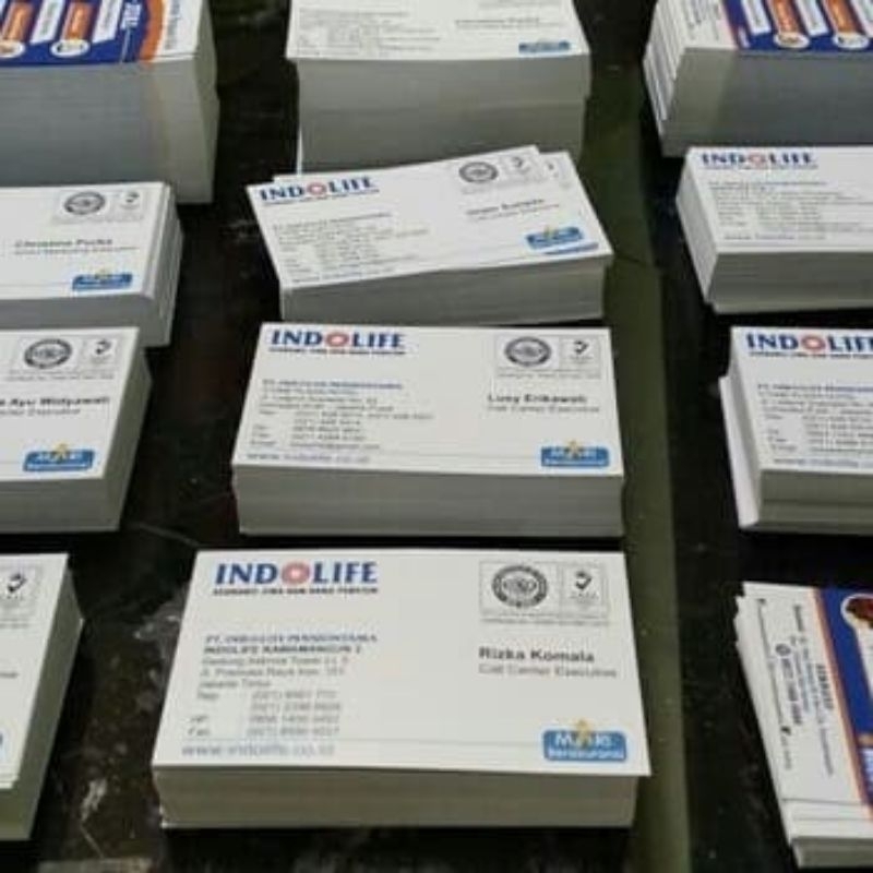 

kartu nama terlaris 1sisi bahan tebal glossy + box