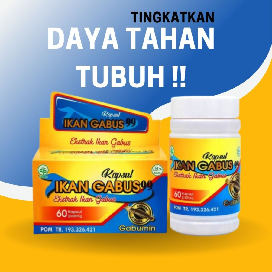 Extra Ikan Gabus Obat Pasca Operasi Sari Ikan Gabus Kapsul Isi 60 Obat Herbal Ekstrak Ikan Gabus