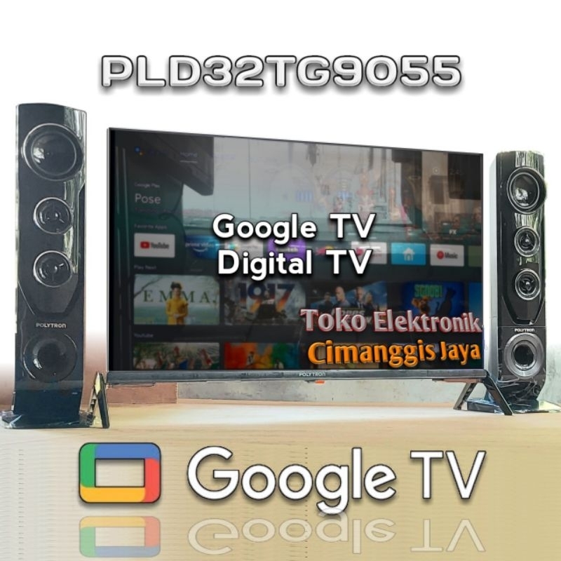 Google Android smart tv led Polytron 32 inch cinemax bluetooth PLD32TG9055