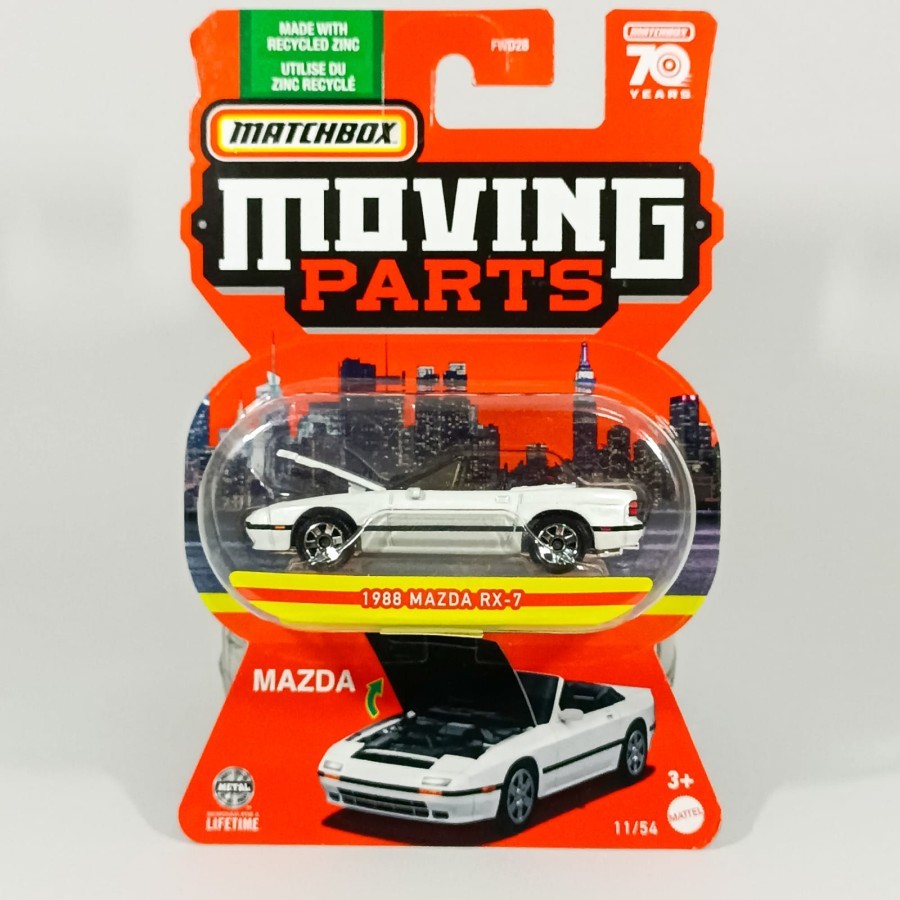 Matchbox Moving Parts 1988 Mazda RX 7 RX-7