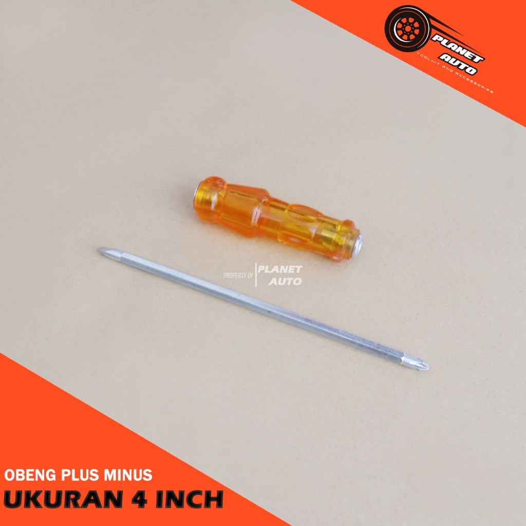 Obeng Ketok Plus Minus Bolak Balik 4 Inch Panjang 20 Cm