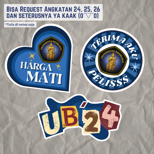 STIKER CAMABA UB - UNIVERSITAS BRAWIJAYA KAMPUS STICKER LAPTOP IPAD BUKU CERMIN MOBIL MOTOR CASING K
