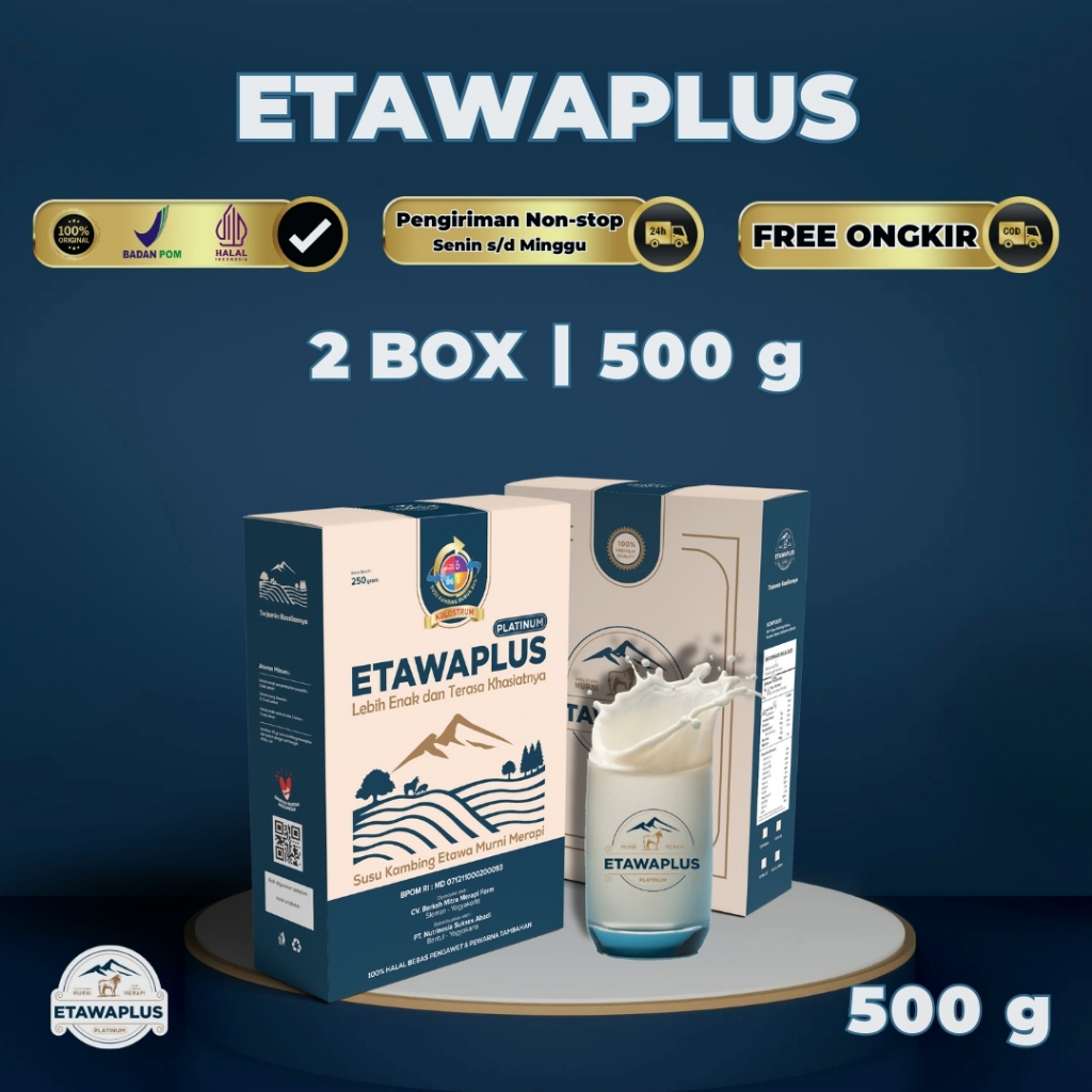 

Susu Kambing Etawaplus Asli BPOM Halal - Paket 2 Box - 4 Varian Rasa - Susu Untuk Kesehatan Optimal
