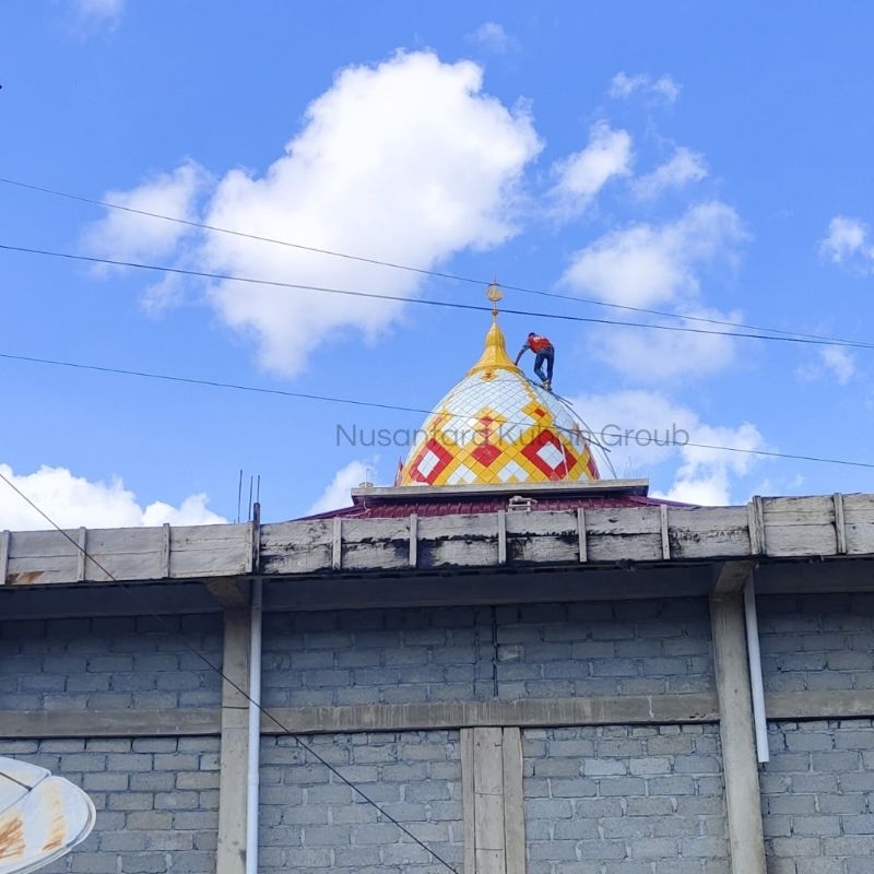 JUAL KUBAH MASJID BAHAN GALVALUM, ENAMEL, GRC