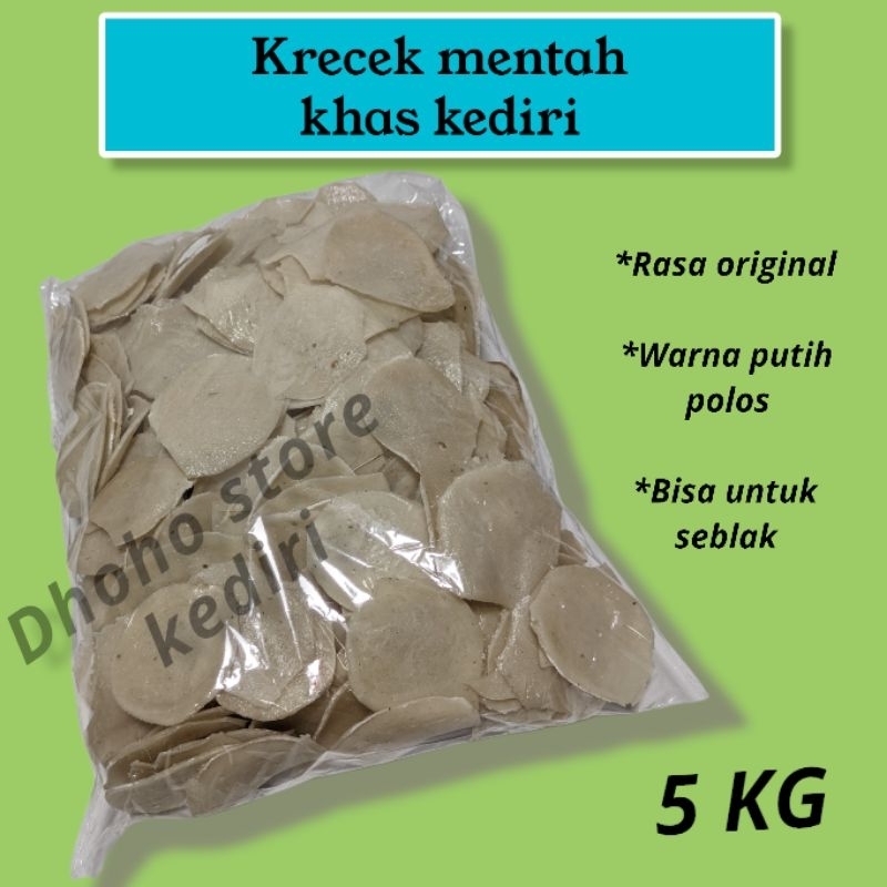 

5KG Krecek mentah bahan seblak Camilan krupuk pecel Krupuk pasir kerupuk upil mentah goreng pasir goreng minyak bisa dicolek sambal pecel warna putih polos