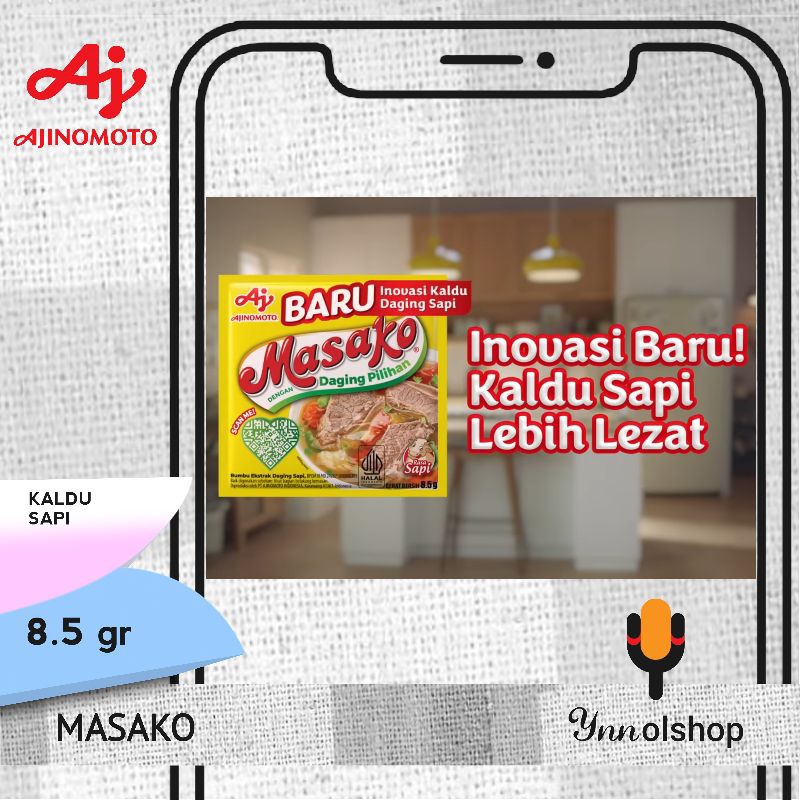 

MASAKO AJINOMOTO 1 RENCENG (12 PCS) | DIBUAT DENGAN DAGING PILIHAN | RASA KALDU SAPI | RASA KALDU AYAM | (YNN OLSHOP)