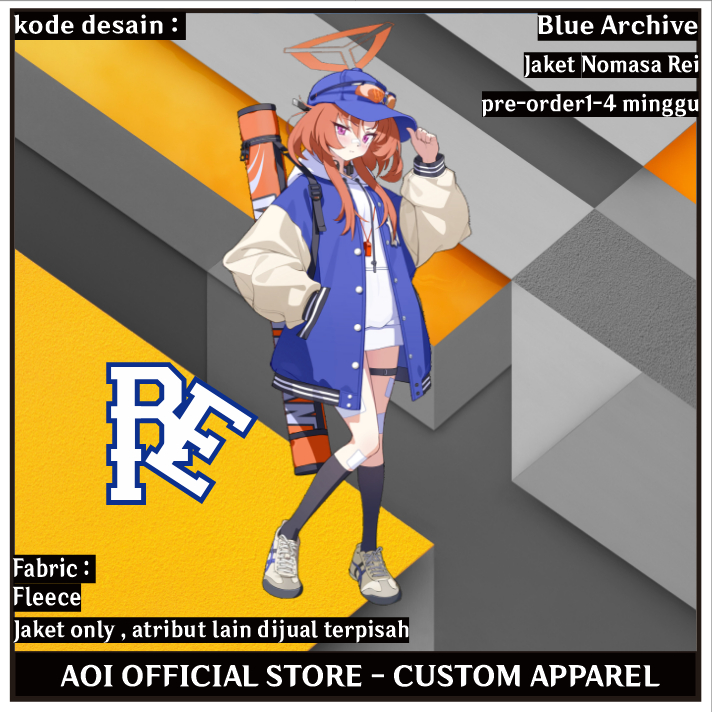 Jaket Nomasa Rei Blue Archive Double Layer