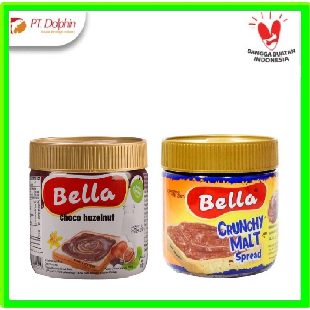 

Bella Spread Crunchy Malt 300g Choco Hazelnut 300gram Bella Selai Coklat