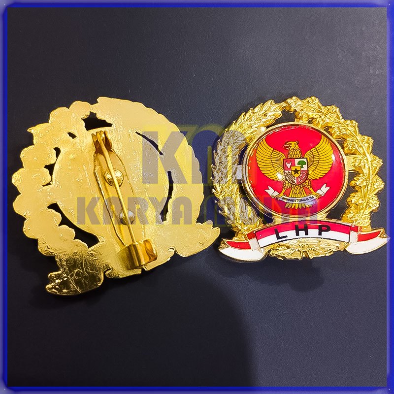 Pin Bros LHP Model Padi Kapas Pin LHP Garuda Merah  - Karya Mulya