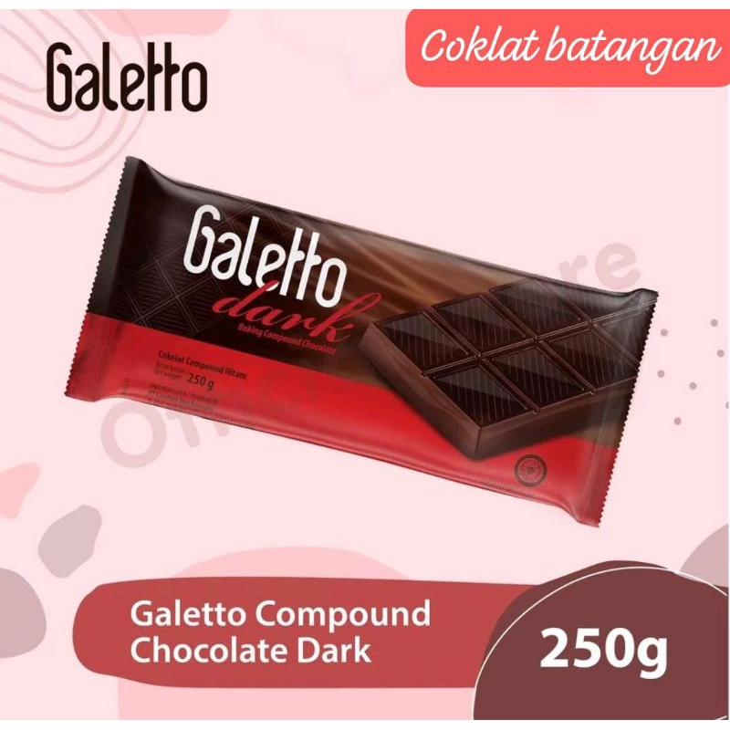 

Galetto Coklat Batang Dark Compound Chocolate 250g