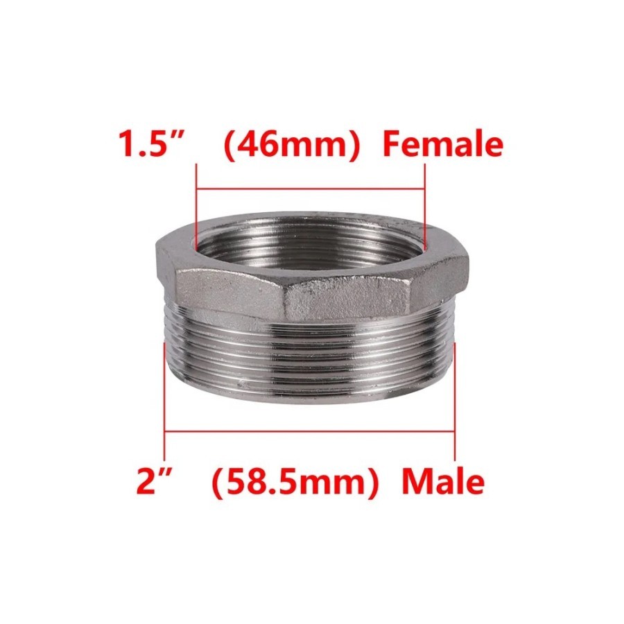 konektor Reducer 2 inch Drat Dalam to 1.5 Inch Drat Luar Garden