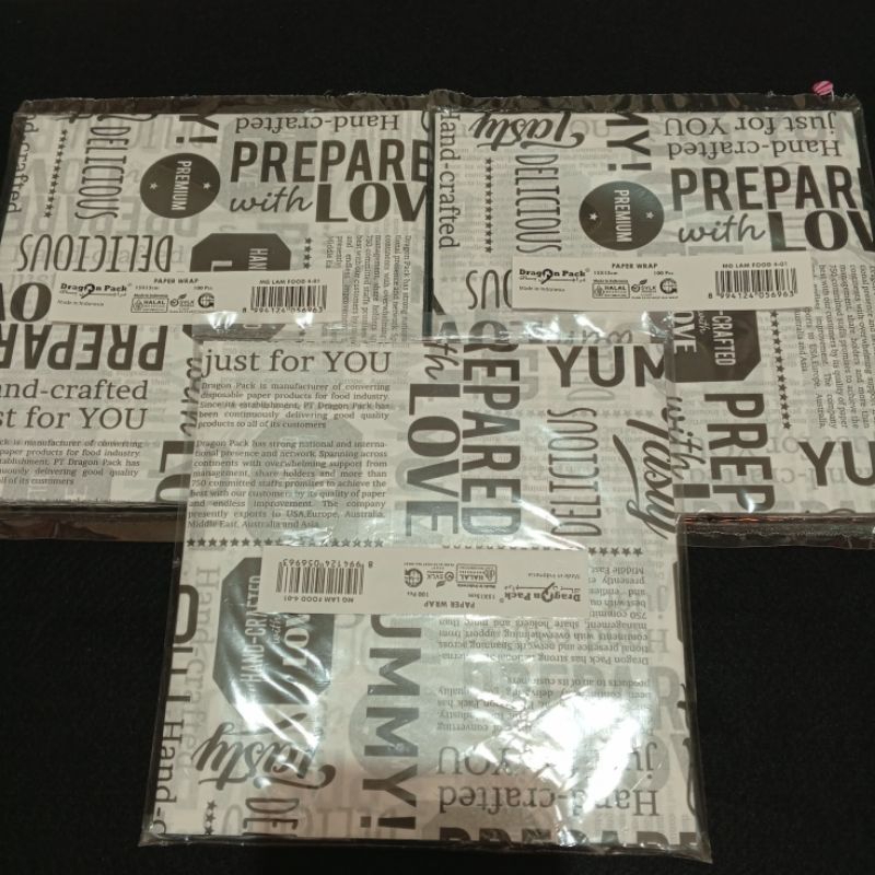 kertas nasi laminasi motif | paper wrap | rice wrap | baking paper motif koran