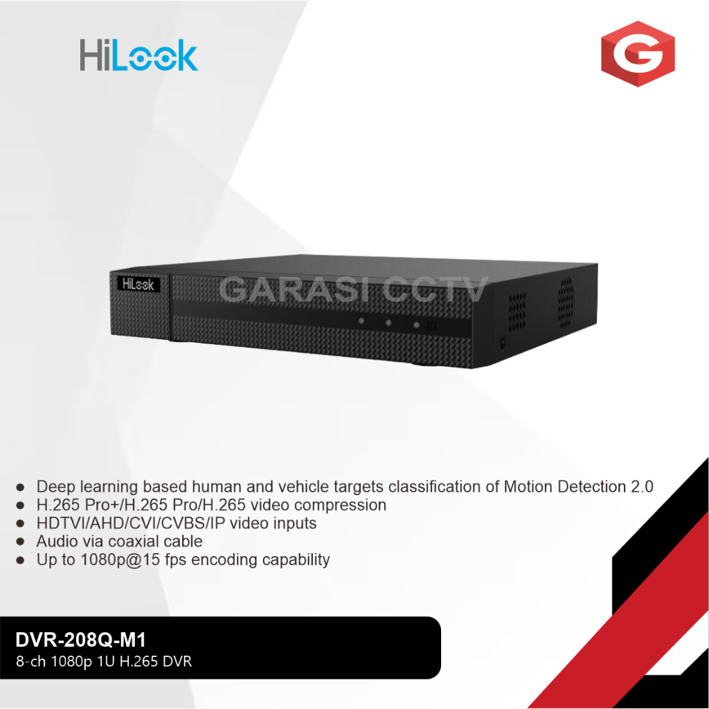 Hilook DVR CCTV 8 Channel Upto 4Mp DVR-208Q-M1