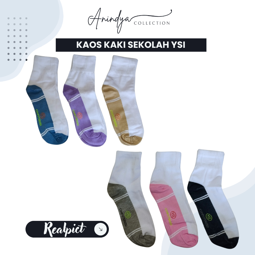 Anindya Store - AS14 Kaos Kaki sport di atas mata kaki Computer (YSI) Premium Original warna lengkap