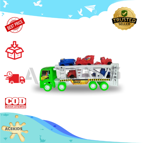 Mainan Anak Truk Kontainer Truk Angkut Mobil - ST 2111