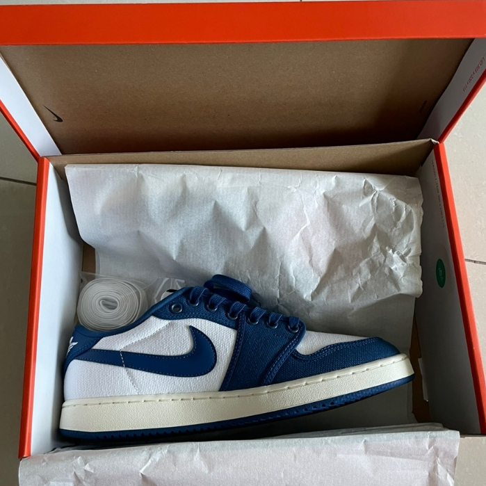 Nike Air Jordan 1 Low Ajko Navy White Original Korea NEW Men Sneakers