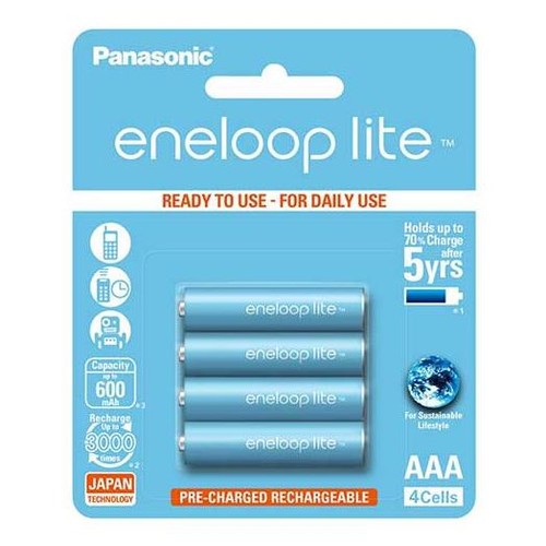 Panasonic Eneloop Lite A3 AAA Batre Rechargeable 550mAH Original 4pcs