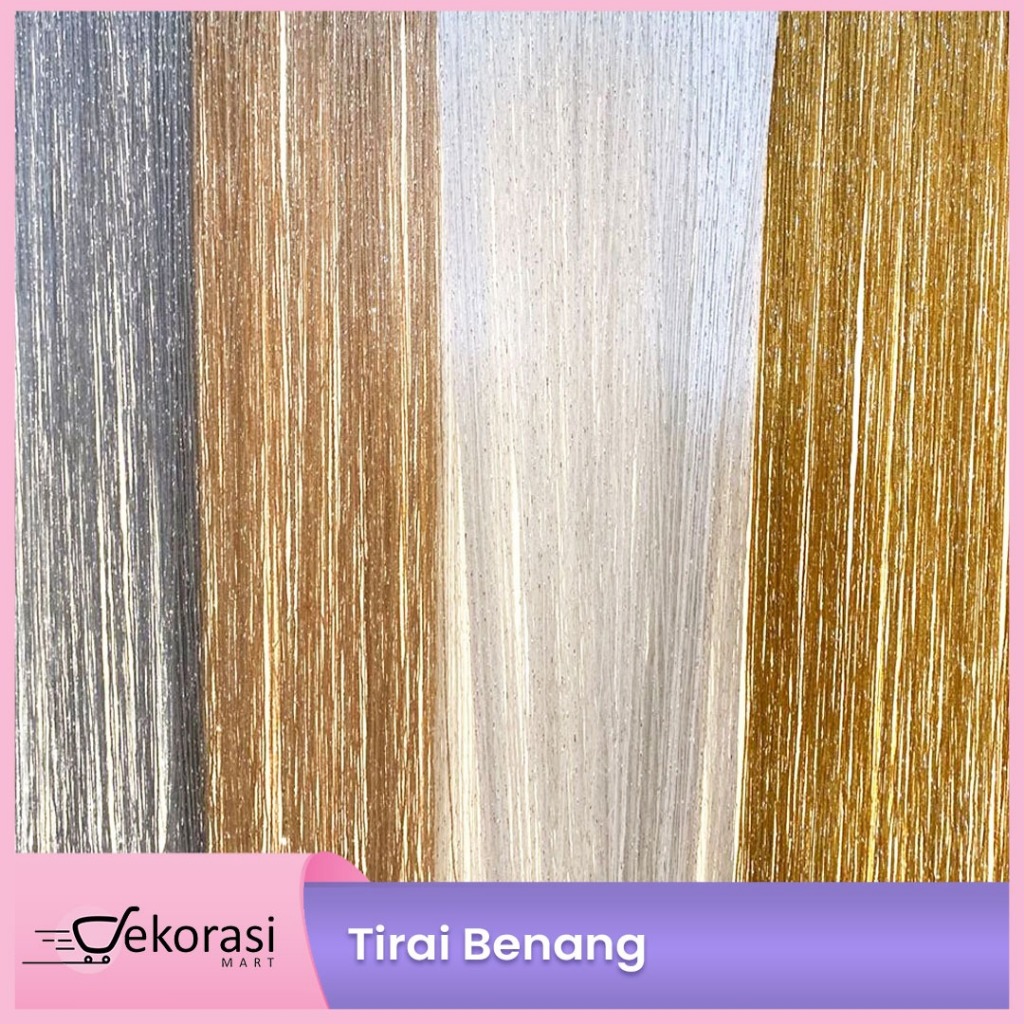 Tirai 3x3 meter / Tirai Benang Glitter/Tirai Benang Dekorasi/Tirai Dekorasi