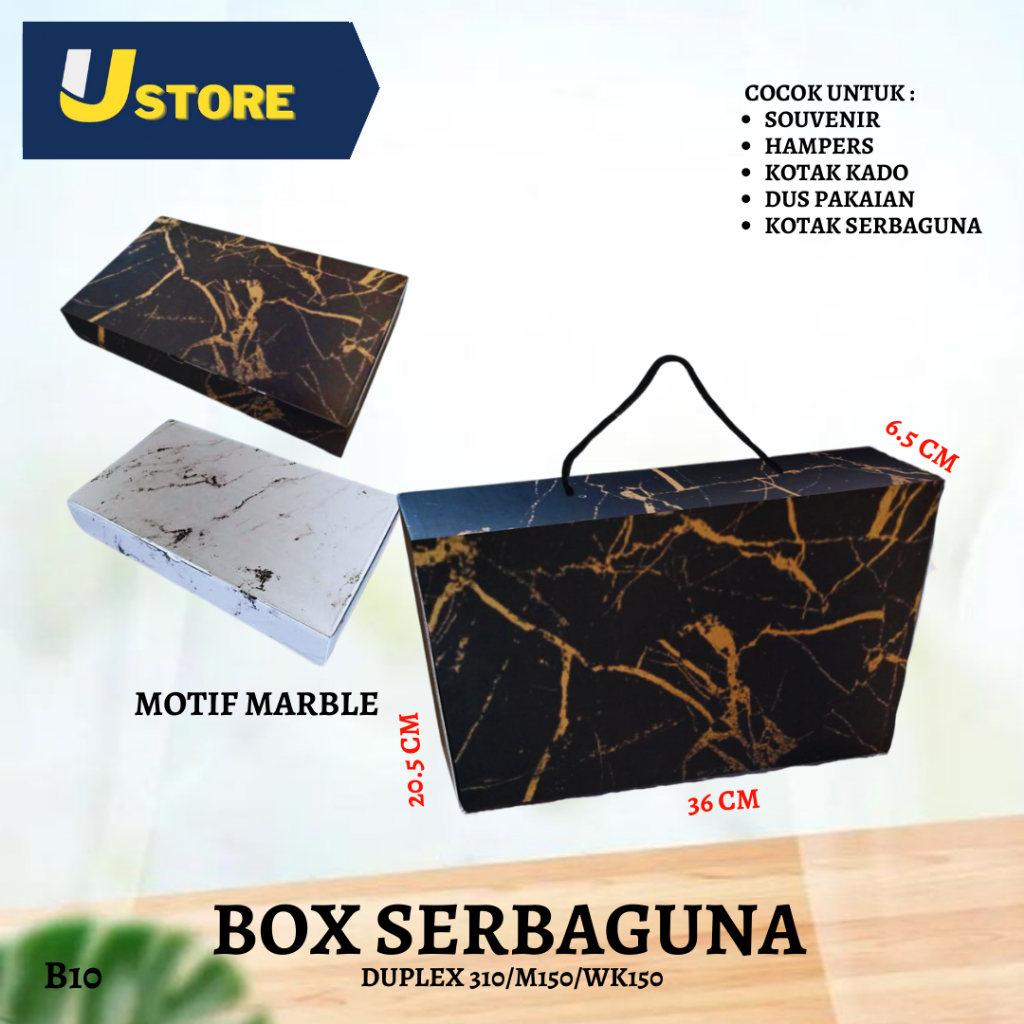 

UM1 Kotak Kue / Dus Packaging / Box Kado / Hampers / Packing Baju / Hijab / Uk.36x20.5x6.5 / B10