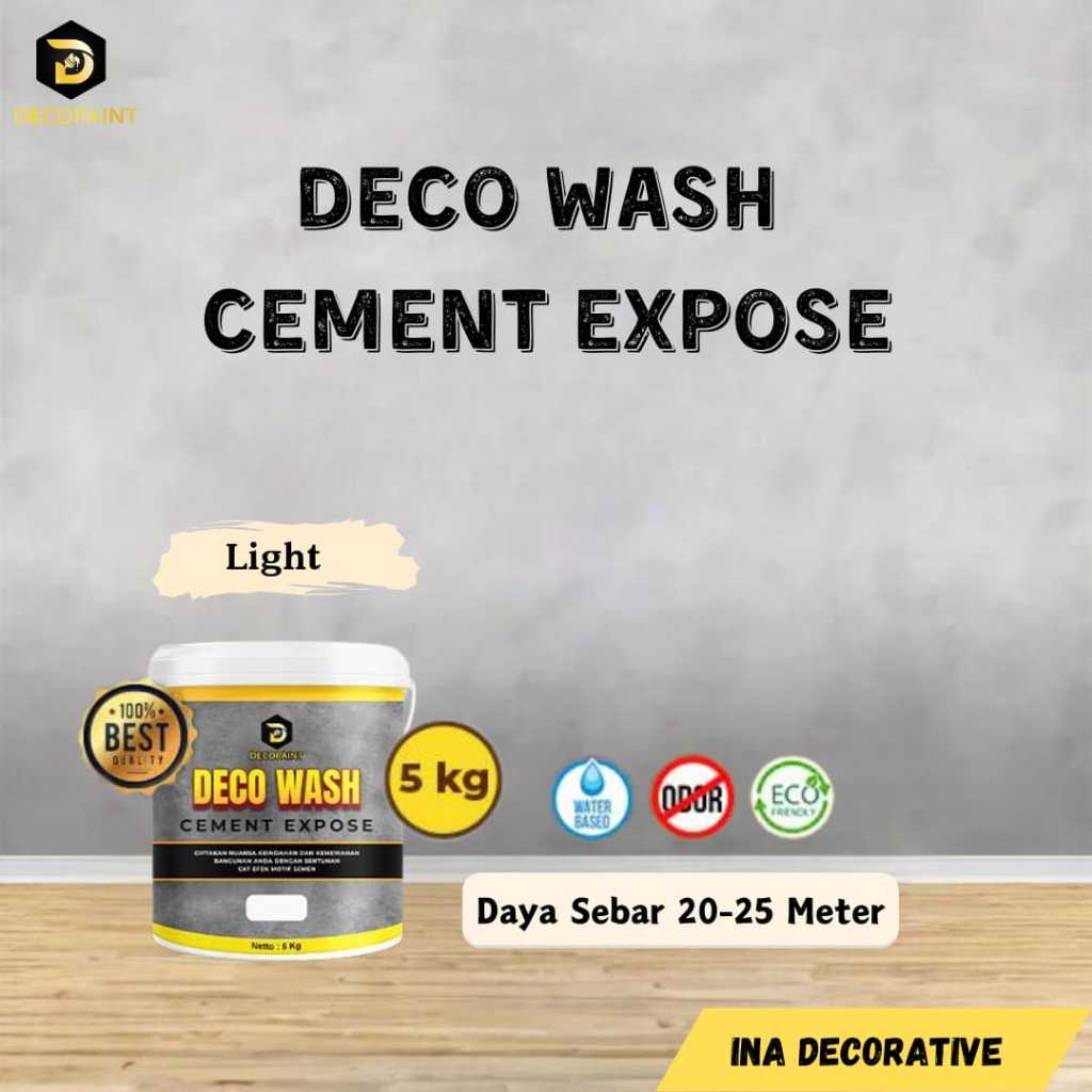 5Kg Deco Wash Cement Expose - Cat Motif Semen Ekspos | Light